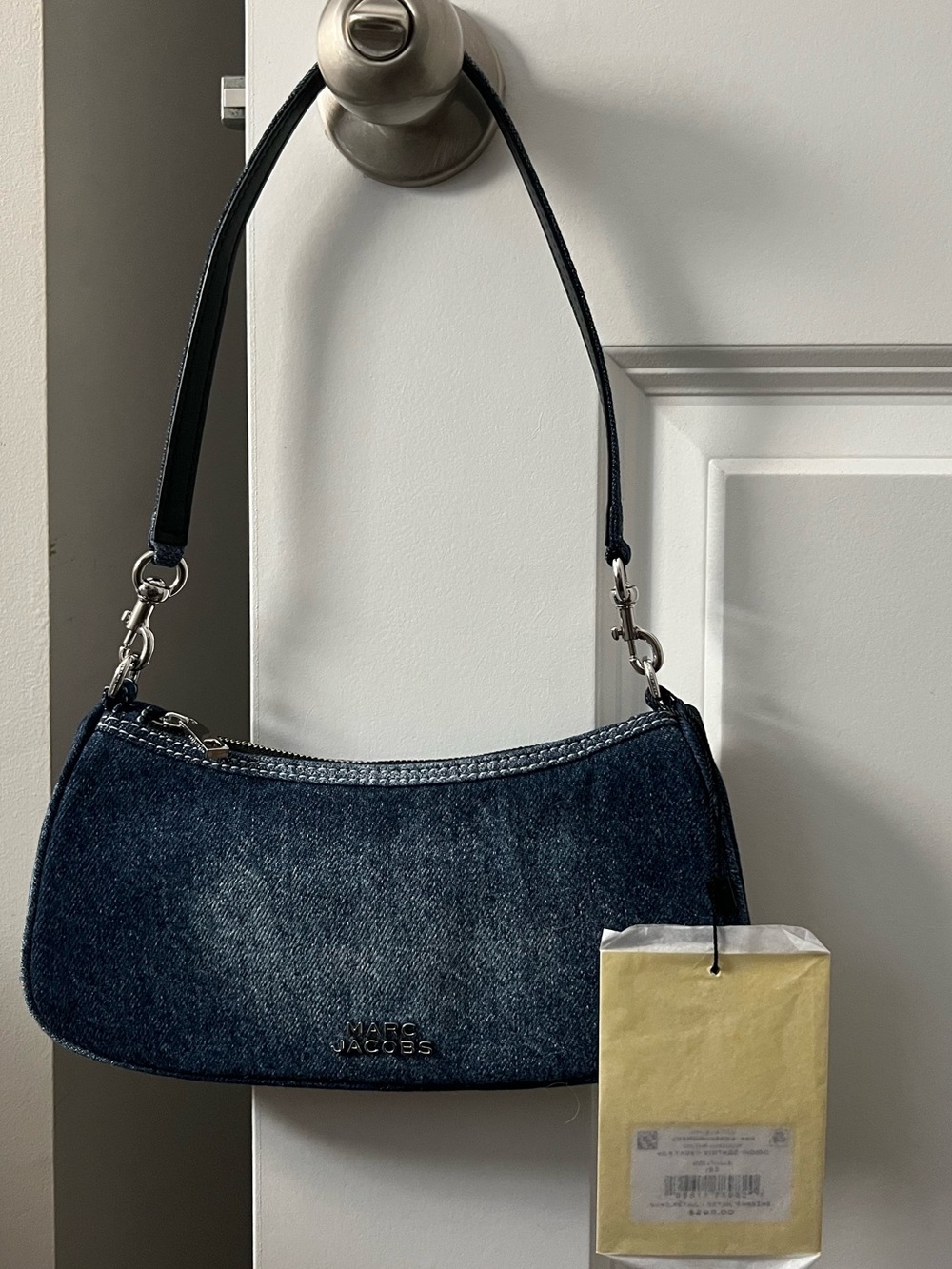 Marc Jacobs The Faded Denim Charm Shoulder Bag In Vintage Indigo NWT - Picture 2 of 3